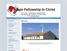 Tablet Screenshot of agapefellowshipinchrist.org